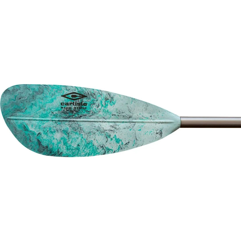 Marbled green and gray paddle on a white background