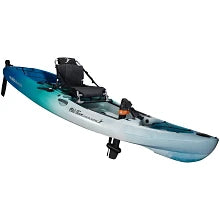 blue and white sportsmans kayak