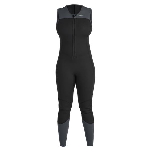 Black and gray full-body suit on a white background