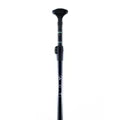 Black adjustable walking cane on a white background
