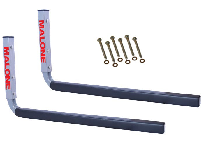 Malone kayak rack with mounting hardware on a white background