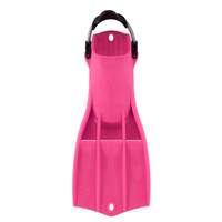 A bright pink diving apron with a black neck strap, shown against a plain white background.