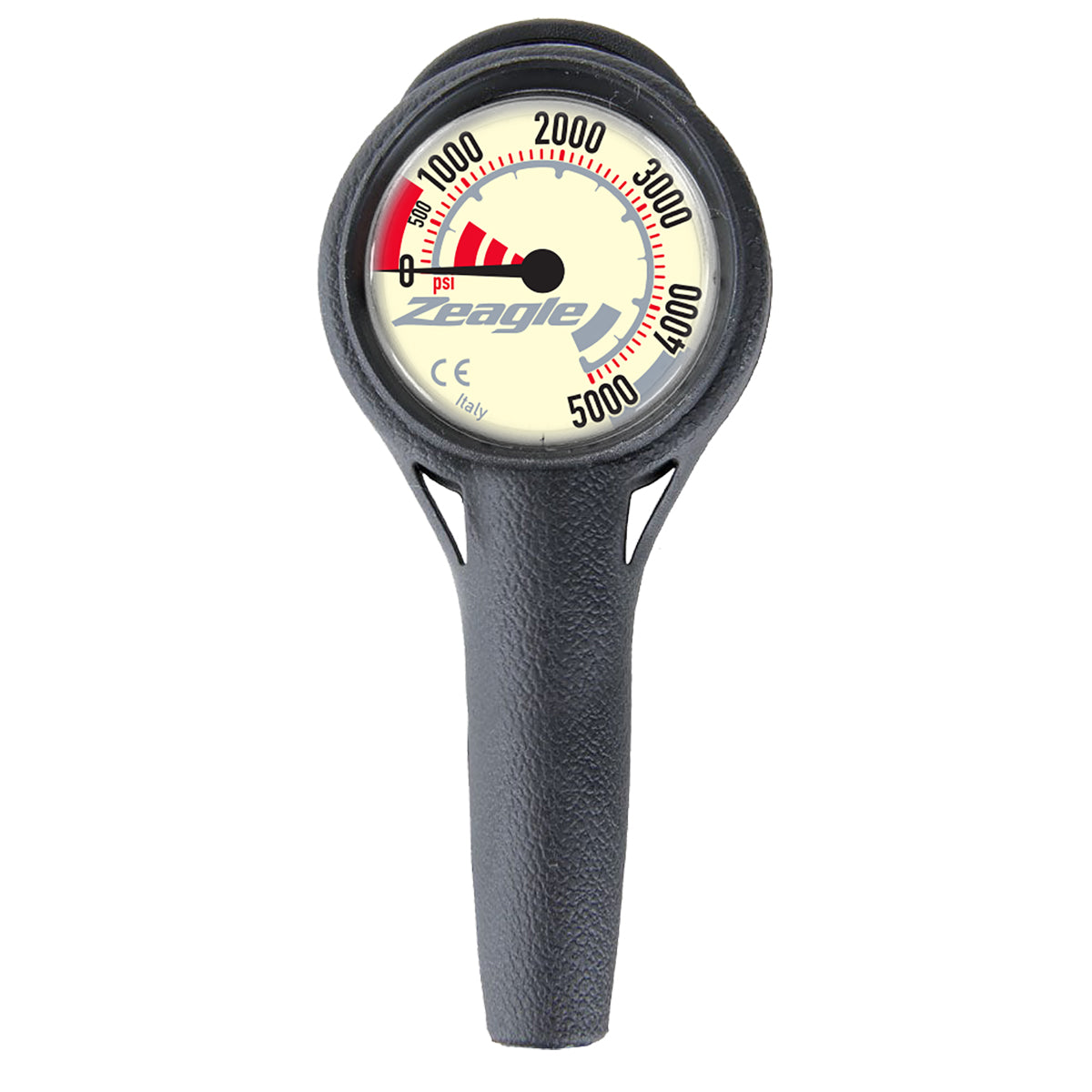 Zeagle - Single Gauge - 5000psi 32" Black Rubber Hose