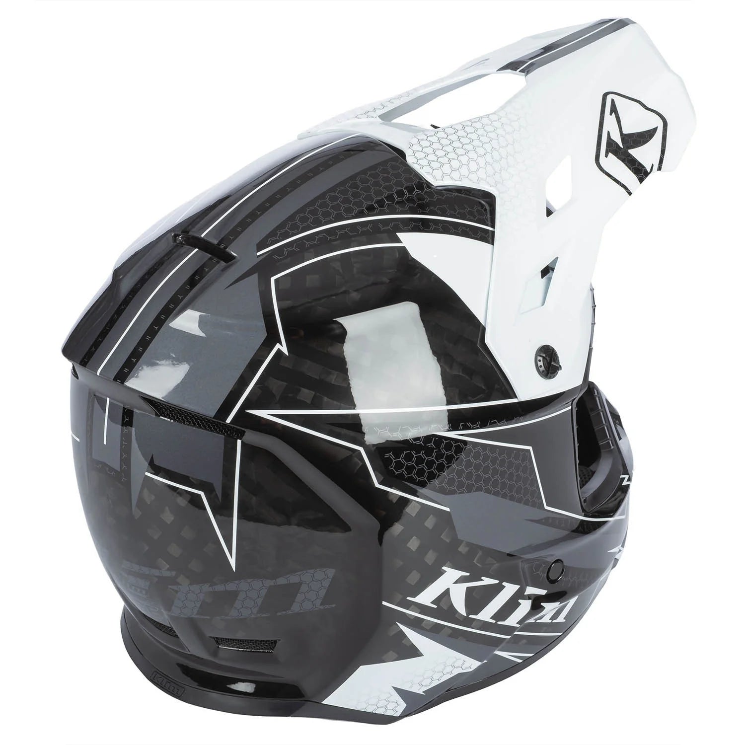 Klim - F3 Carbon Helmet ECE  Velocity Black - White