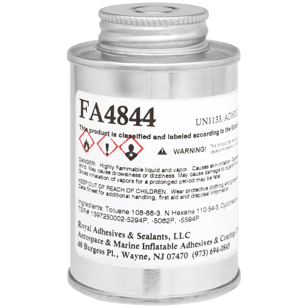 Metal canister with label 'FA4844' on a white background