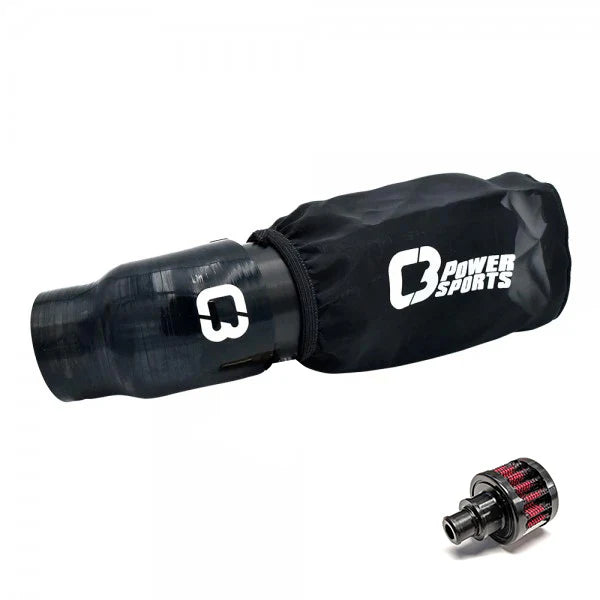 Black air filter cover with Power Sports logo on a white background