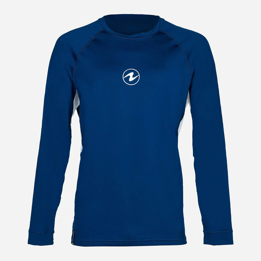 blue long sleeve shirt
