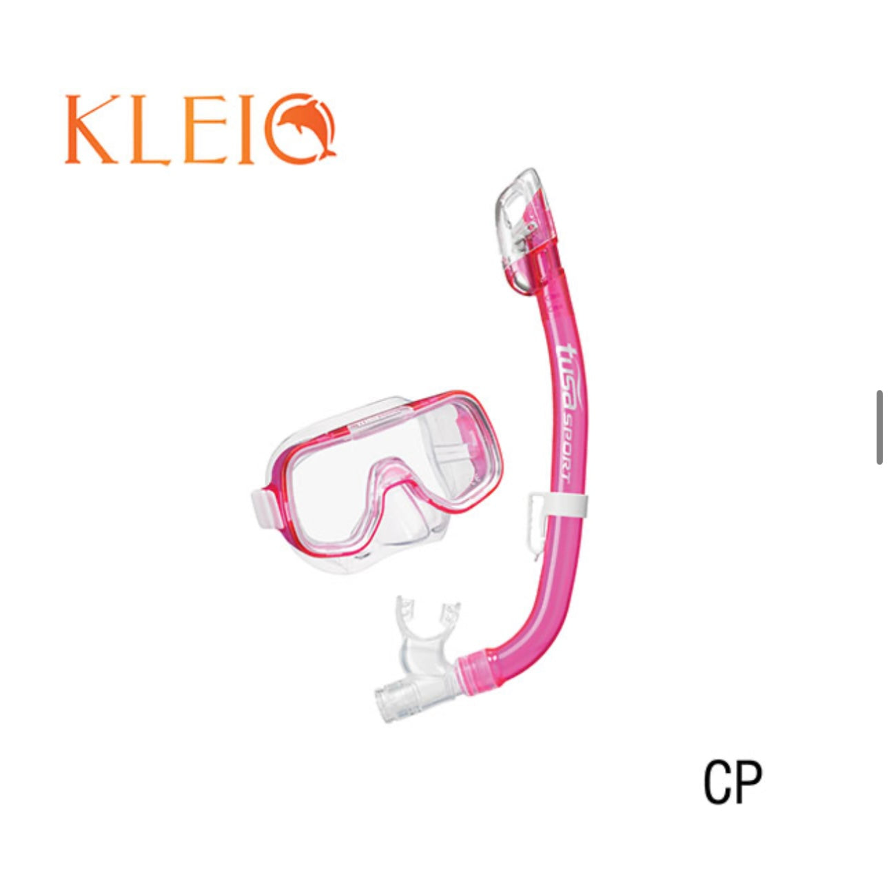 Klei pink snorkel and mask