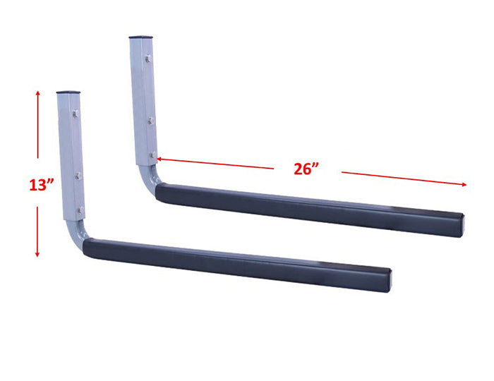 Metal bracket with dimensions labeled on a white background