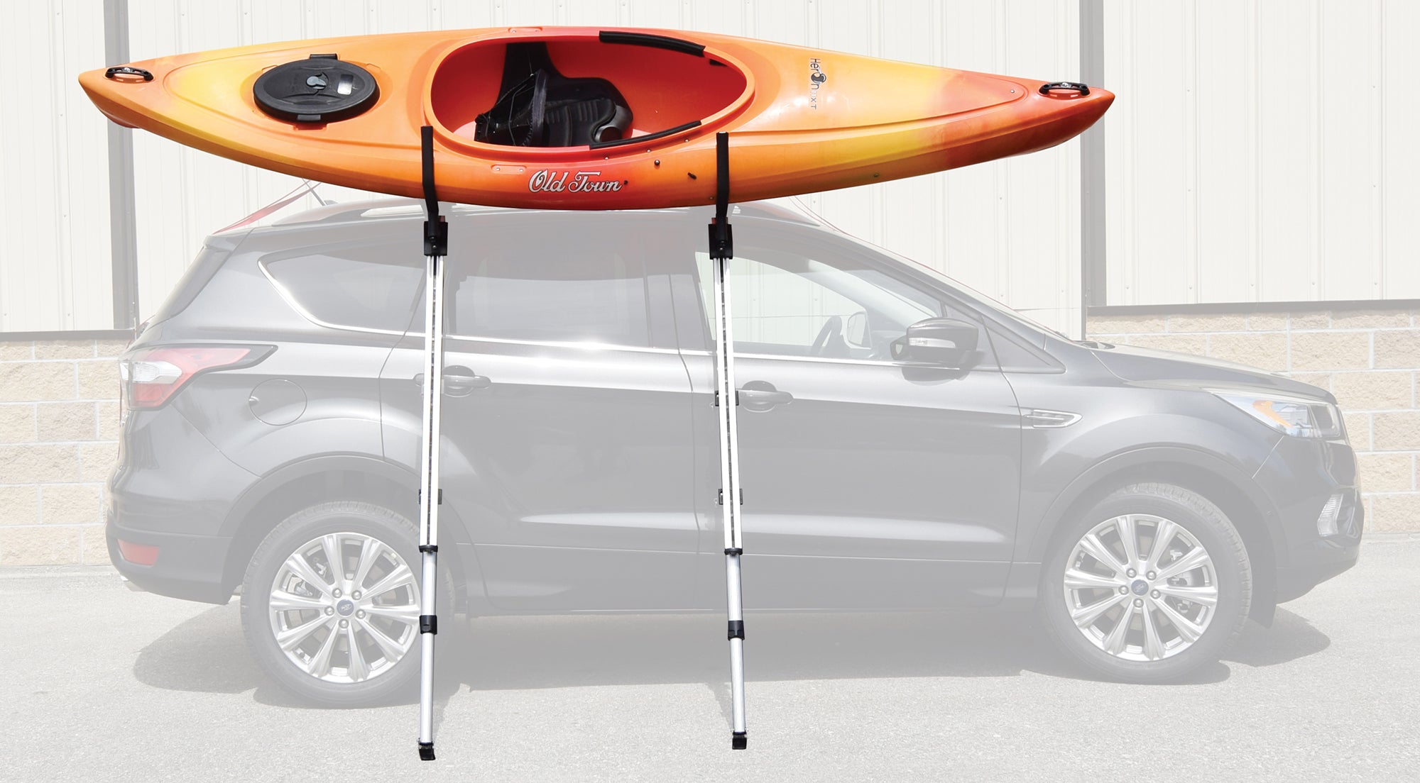 orange kayak rack