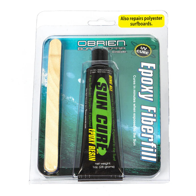 O'Brien Board Repair kit with epoxy fiberfill and putty resin in packaging