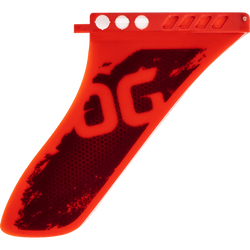 Red motorcycle mudguard with a brand logo on a white background