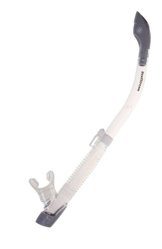 Snorkel with gray and white design on a white background