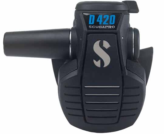 Scubapro D420 diving computer on a white background
