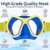 High-grade quality mask packaging with blue and yellow design