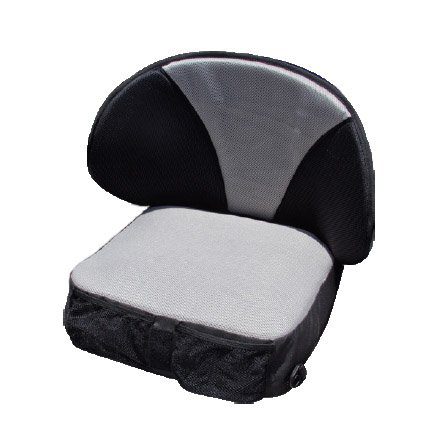 Black and gray seat cushion on a white background
