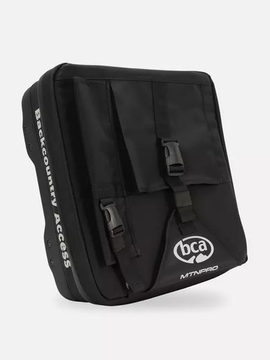 Black backpack with 'Backcountry Access' and 'BCA' branding on a white background
