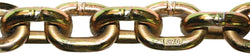 Close-up of a brass chain with visible links