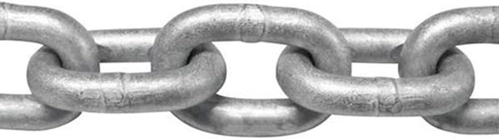 Metal chain with a close-up view of links