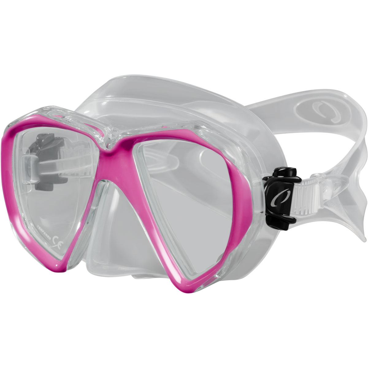 pink and clear goggles