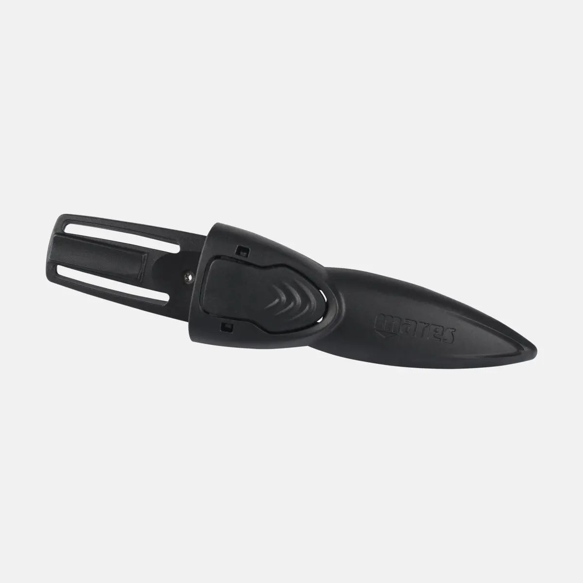 Black knife sheath on a white background