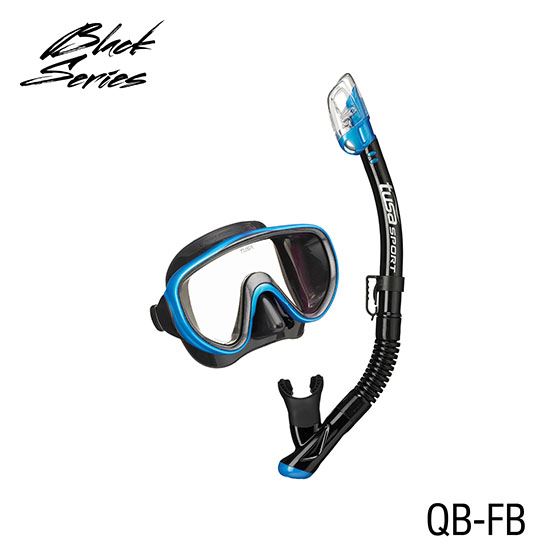 black series black and blue mask and snorkel