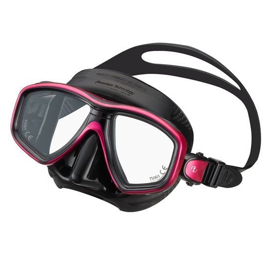 black and pink goggles