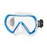 Blue diving mask on a white background