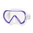 Purple diving mask on a white background