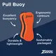 Zumege pull buoy with text on a white background