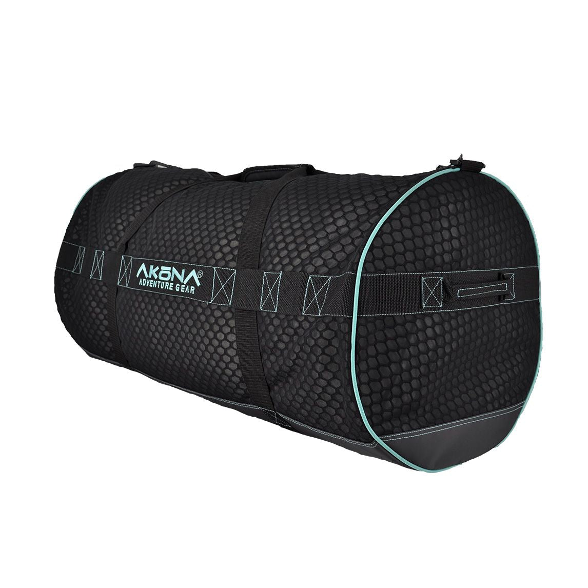 Akona black duffel bag