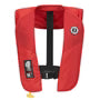Red life jacket on a white background